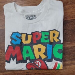 Super Mario Bros Made in 85 Graphic T Shirt White Short Sleeve‎ Mens Womens
